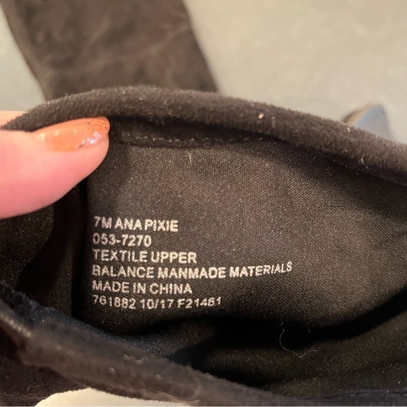 ANA sz 7 Pixie black vegan micro suede OTK boots - Picture 16 of 16